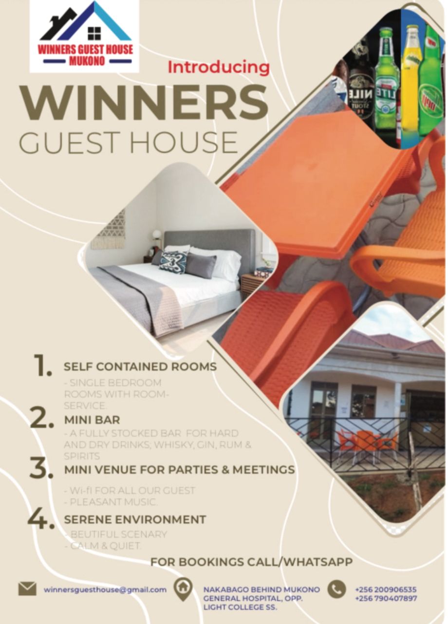 Guest Houses in Mukono Municipality: Spotlight on Winners Guest House